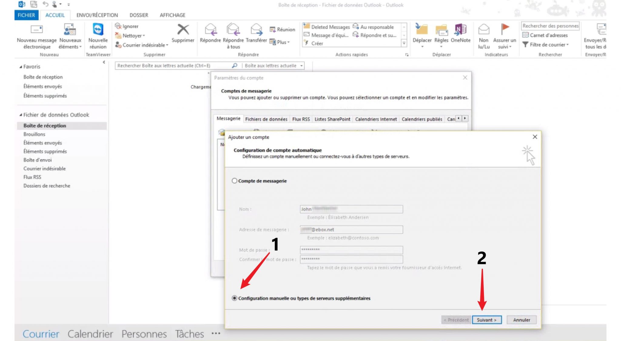 comment changer une adresse courriel dans outlook