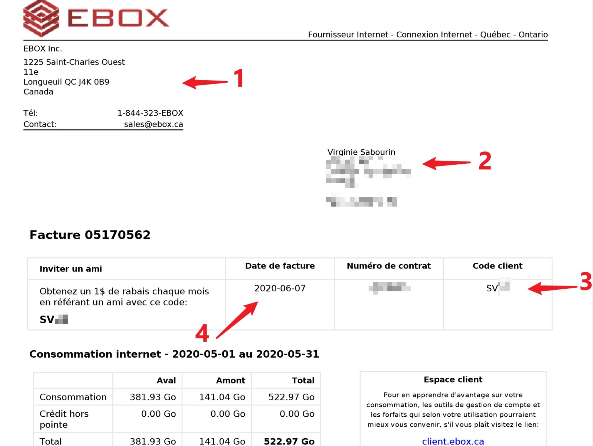 Mieux comprendre ma facture EBOX