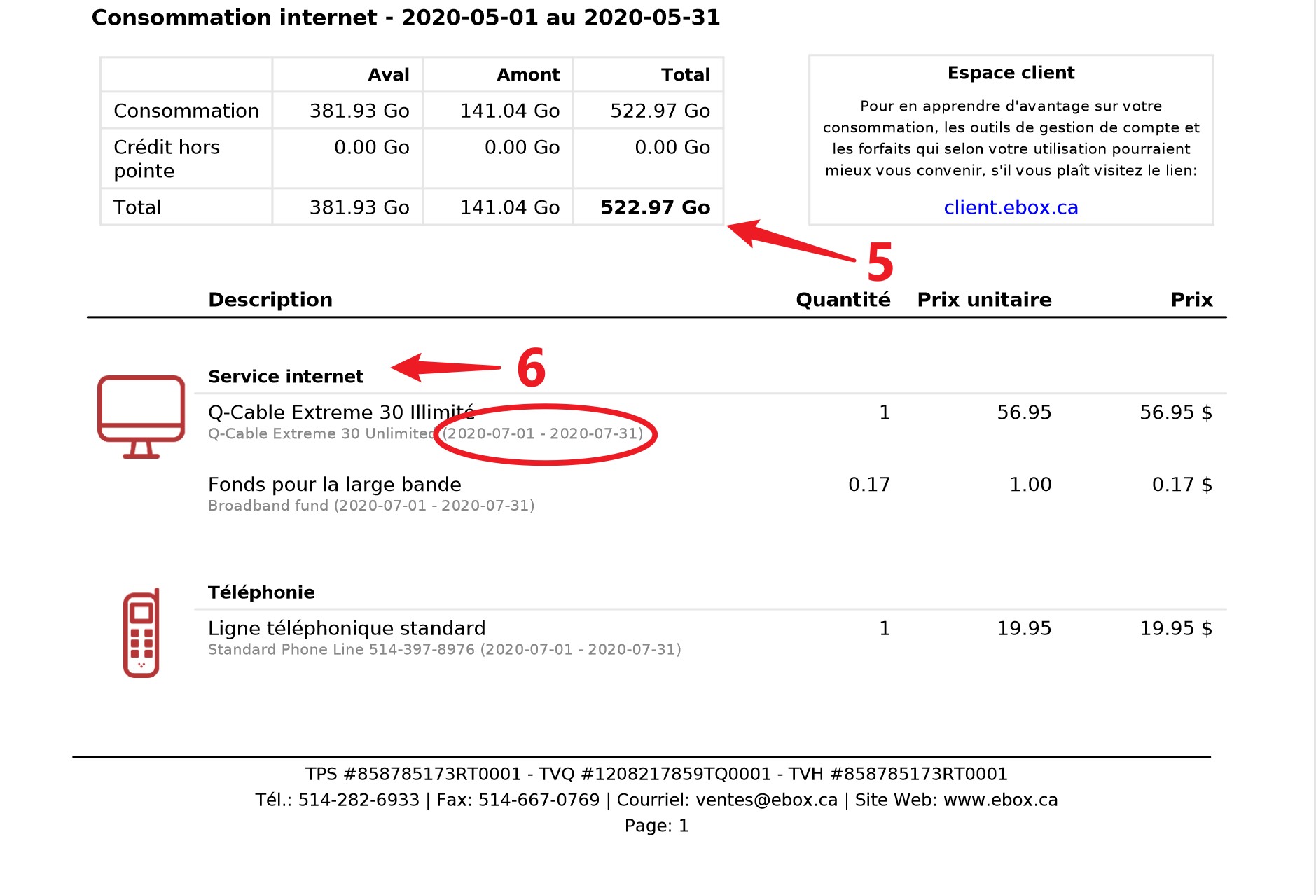 Mieux comprendre ma facture EBOX